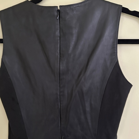 Banana Republic Women’s Leather Panel Stretch V Neck Sheath Dress NWT - Picture 5 of 11